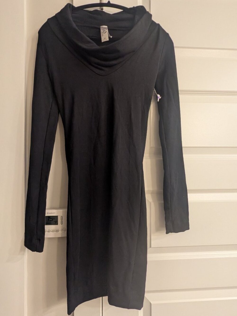NWT M Black Go Couture Cowl Neck Dress